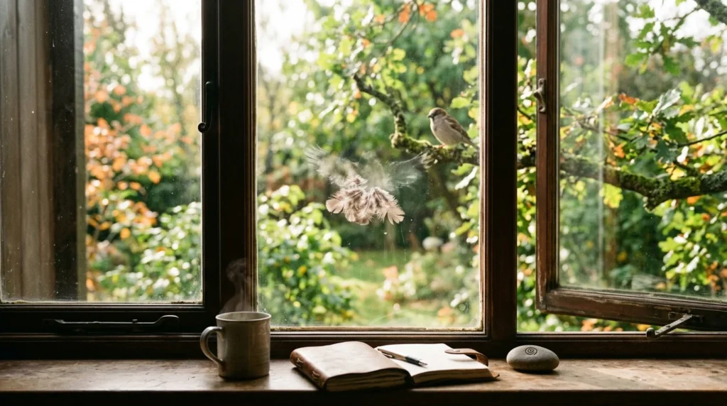 bird flew into window spiritual meaning
