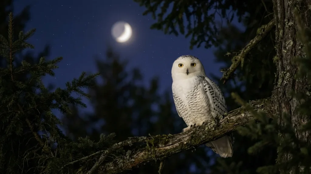 seeing a white owl at night spiritual meaning