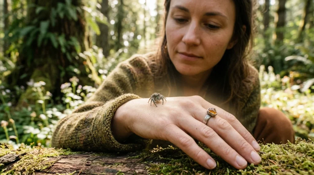 spider crawling on me spiritual meaning